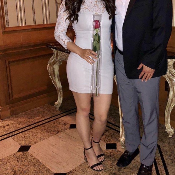 Lulus Grey Lace Backless Bodycon Dress - Picture 8 of 8